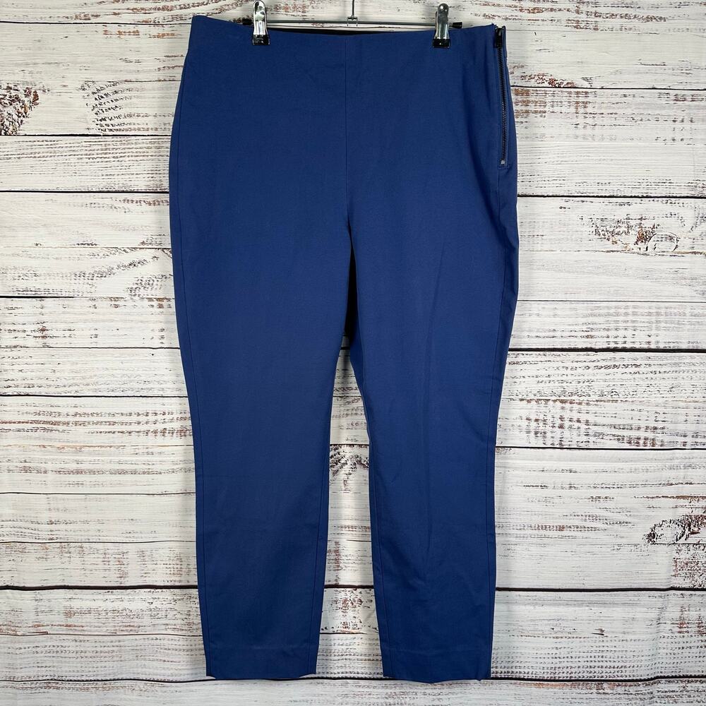 NWT Everlane Blue Size Zip Slim Leg Ankle Pants Stretch Work Office Womens Sz 14